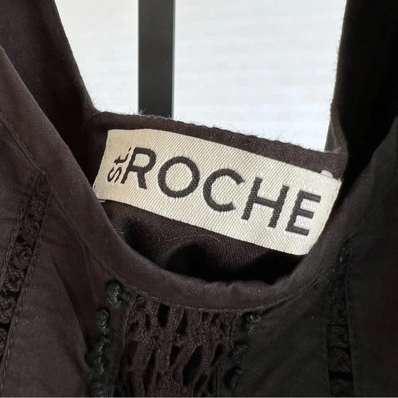St. Roche Fountain Dress Organic Cotton Black 4 NWT Spring Feminine Contemporary - Picture 5 of 11
